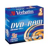 DVD-RAM 4.7GB SPEED 5X VERBATIM PACK5