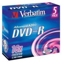 DVD-R 4.7 16X JEWELLCASE 5 VERBATIM