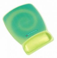 Alfombrilla-almohadilla ratón 3M con reposamuñecas gel verde fluorescente